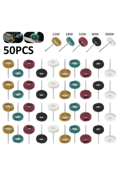 Choice 50pcs 50pcs Mini Drill Bit Nylon Abrasive Brush Wire Buffing Polishing...