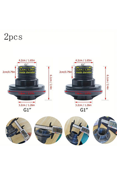 choice2 قطعتان من محول مخرج خزان المياه مزدوج الخيط 32 مم G1'' 3/4'' 1/2'' مو...