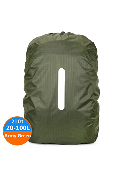 Choice14 100L Army green New Reflective Waterproof Backpack Rain Cover 20L-10...