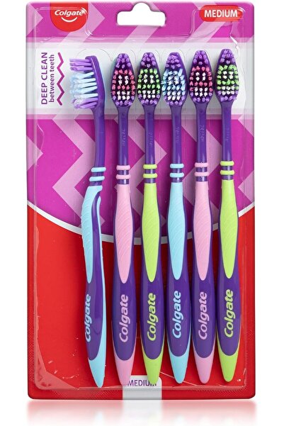 Colgate Palmolive Colgate ZigZag Medium Bristle Toothbrush - 6 Pcs