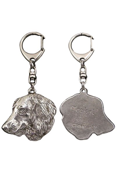 Art - Dog Dachshund IV - Silver-plated key ring with dog, handbag decoration,...