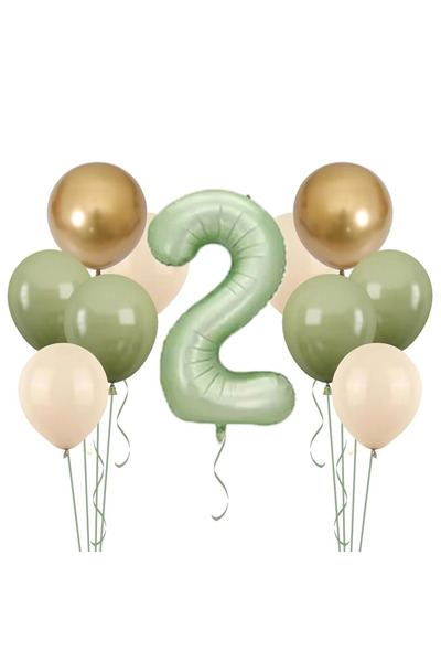Choice4 Other 2 11pcs 32 Inch Sage Green Number Balloons Set Sand White Avoca...