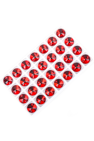 Choice6 10mm 60pcs Red VC Round Sew On Crystal Rhinestone Flatback Crystals F...