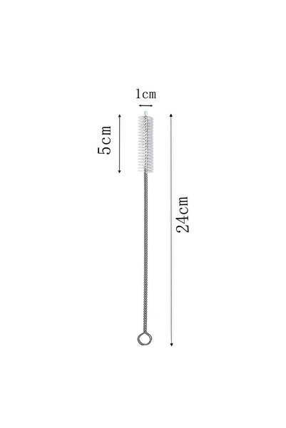 Choice1 5pcs 24cm 17.5cm/24cm Straw Cleaner Brush Kit 304 Stainless Steel Cle...