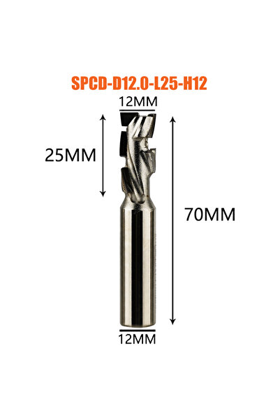 Choice1 SPCD-D12.0-L25-H12 Dreanique 1pc PCD Tipped Spiral Woodworking Router...