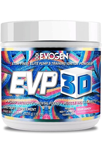 EVOGEN إي في بي ثري دي - حلوى حامضة خالية من المنشّطات قبل التمرين |   40 حصة
