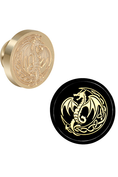 choice2 YZ0509 Wax Seal Stamp Brass Head Lotus Flower Mythology Dragon Birdca...
