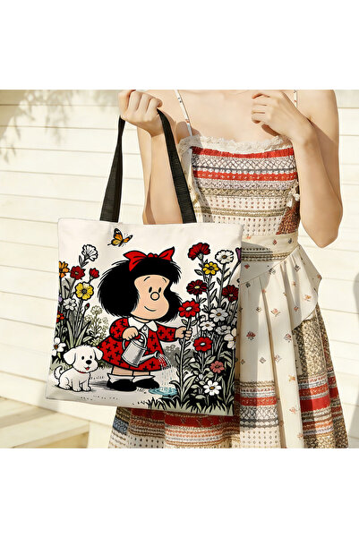 Choice 14.96inchX15.7inch MBD70 1pc Vintage Cartoon Girl and Puppy Gardening ...
