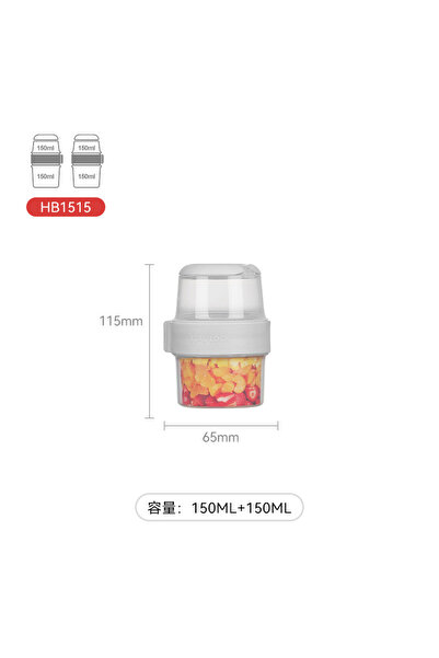 Choice4 White 300ml Double layer sealed fresh-keeping box, oat cup sealed sto...