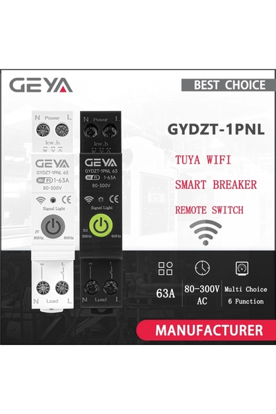 Choice DJ GEYA Tuya WiFi Smart Circuit Breaker MCB 63A Timer Power Energy kWh...