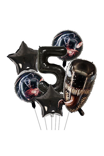 Choice4 1pack 6 pcs 6pcs Cartoon Superhero Venom Balloons Foil Balloon Set Su...