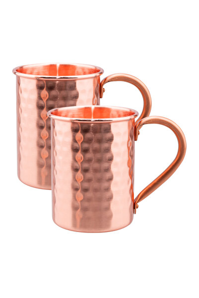 Choice1 400ml 2x Type A Copper Cup 400ml Vintage Pure Copper Cup, Thickened H...