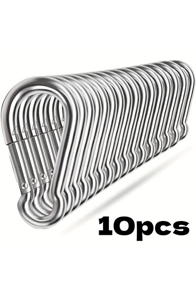 Choice 10 قطع (عبوة من 10) حلقات مفاتيح خارجية بخطافات زنبركية 50 مم، حلقات م...