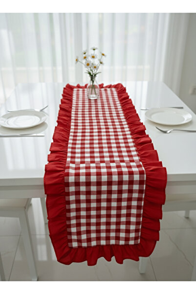 Lilza Home Fırfır Detaylı Pötikare Runner 40x110 cm