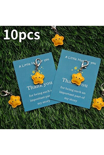 Choice 10pcs 1/5/10/20/50/100pcs Zinc Resin Star Keychains with Pocket Hug Ca...
