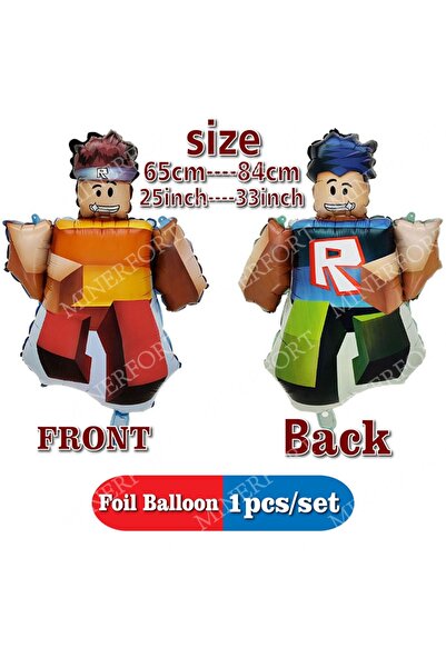 Choice6 بالون واحد من رقائق الألومنيوم بتصميم شخصيات كرتونية من لعبة روبلوكس،...