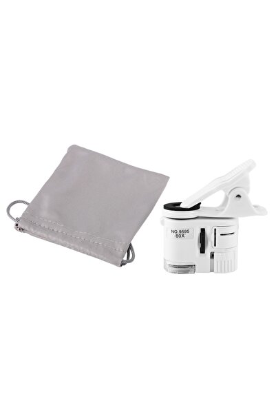 Choice A Mini Mobile Phone Microscope 9595W 60X Magnifying Glass LED UV Light...