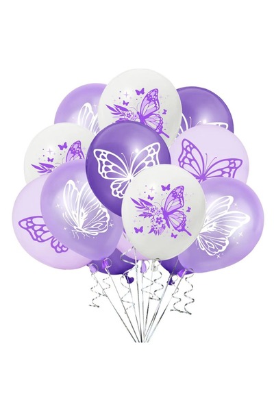 Choice others purple-40pcs set 40Pcs/set Butterfly Balloons12Inch Balloons Wh...