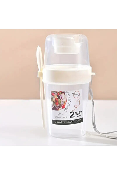 Choice1 800ml 2 2 Color-white 1pc Portable Breakfast Salad Cup,Oatmeal Cup,Br...