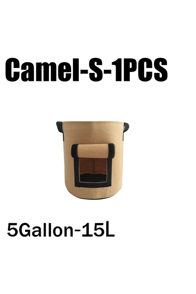 Choice17 Camel-S-1PC 3Styles Felt plant grow bags nonwoven fabric garden pota...