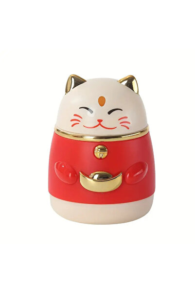 Choice3 Color-red Cat Shaped Toothpick Dispenser Pop-up Automatic Cute Decora...
