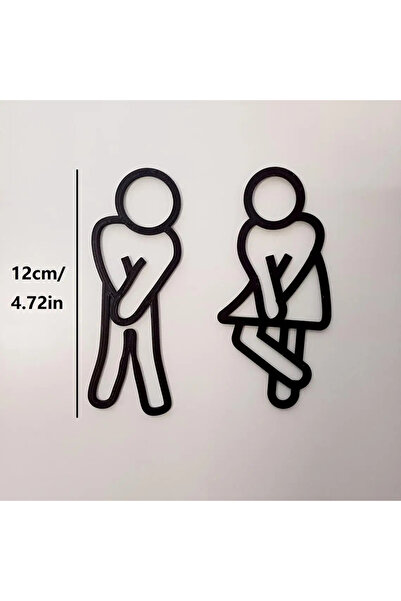 Choice1 12cm YKL 01012-01-black Modern Men Women Toilet Signs WC Door Hanging...