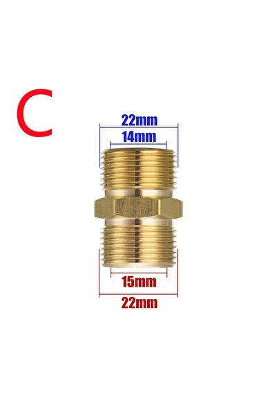 Choice1 14mm-15mm High Pressure Washer Hose Extension Connector M22 14mm Or 1...