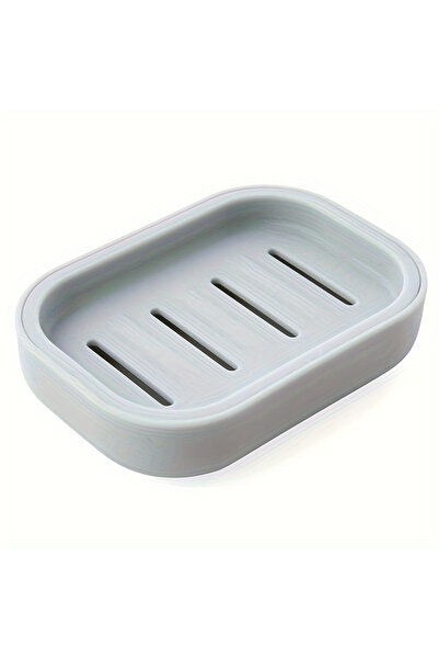 Choice Gray Blue 1pc Double-Layered Creative Soap Box - Portable, Travel-Frie...