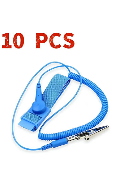 Choice3 10 قطع سوار معصم مضاد للكهرباء الساكنة قابل للتعديل لاسلكيًا لتفريغ ا...