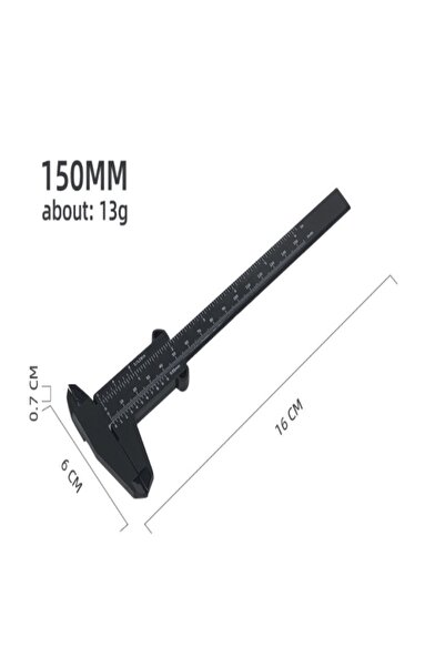 Choice1 1pcs black Vernier Caliper, Plastic Caliper, Plastic Vernier Caliper,...