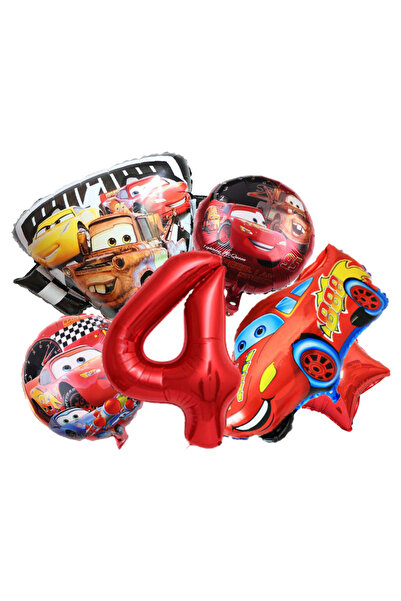 Choice17 1 pack 1 set 6Pcs Cars Foil Balloons Set Cake Shield Balloons Baby S...