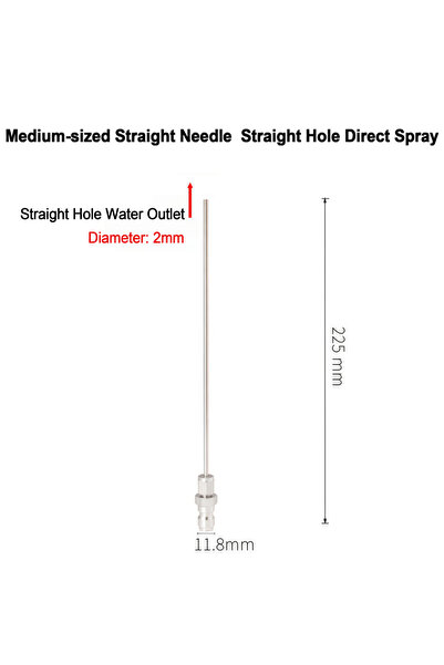 Choice6 PZ-010 High Pressure Cleaning Needle Nozzle - 2.0mm Straight/Side Jet...