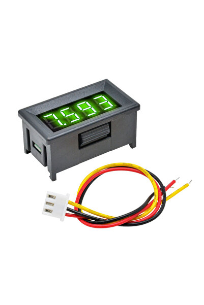 choice2 Green 0.36 Inch DC 0-100V Mini Voltage Meter Voltmeter Gauge 3 Wire 4...
