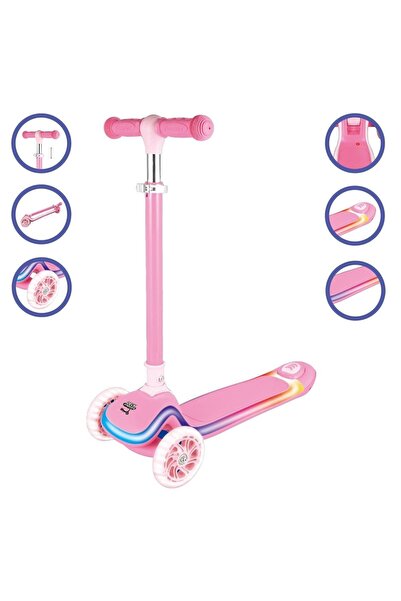 Zâna Casei Ροζ σκούτερ με φώτα LED