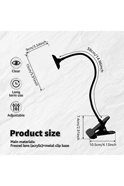 Choice 5X WHITE Hands Free Magnifying Glass 5XAdjustable Clip On Magnifying G...