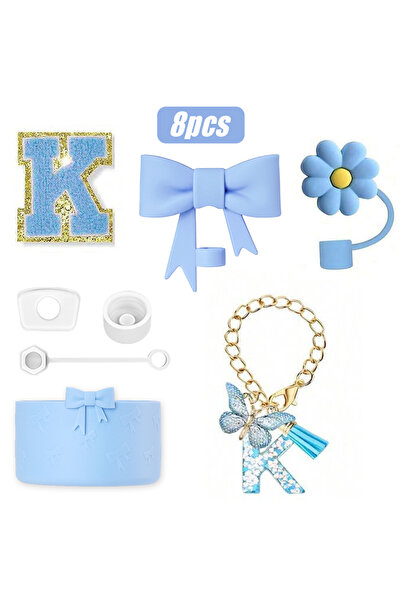Choice5 K 8PCS Cup Accessories Set for Stanley Cup 30oz 40oz, A-Z Initials De...