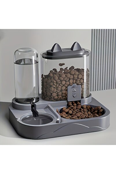 choice2 one size 1 Pcs Black 2-in-1 Large Capacity Cat Automatic Feeder, Wate...
