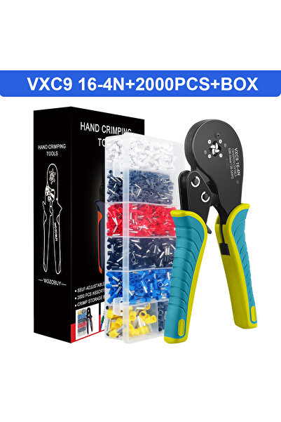 Choice G16-4N-2000-KIT Ferrule Crimping Tool Kit,WOZOBUY 16-4N Square Crimpin...