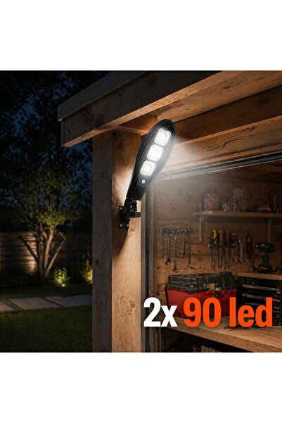 OEM Σετ 2 τεμαχίων Ηλιακό Φωτιστικό Δρόμου 90 LED (V04)