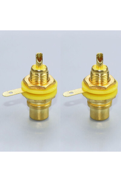 Choice6 Yellow 2PCS JCD 2-8PCS Gold-plated RCA Female Socket Connectors Mono ...