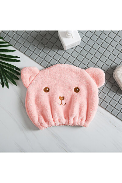 Choice3 Pink 1pc Hair Drying Cap, Soft Absorbent Wrapped Cartoon Bear Design,...