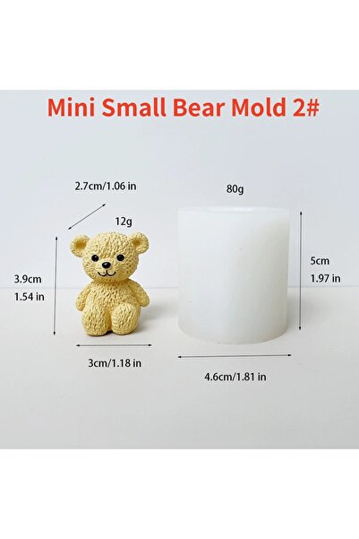 choice2 Small Bear Mold 2 3D Cute Bear Candle Making Mould Mini Teddy Bear Sc...