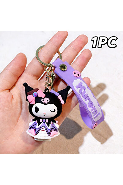 Choice11 MINISO Kuromi D(1PC) 1/3/5PCS Cute Anime Kuromi Keychain Purple Goth...