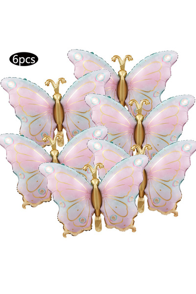 choice2 Other 6PCS-4 6pcs Colorful Butterfly Foil Balloons Butterfly Themed B...