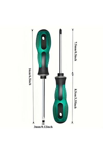 Choice green An ergonomic magnetic screwdriver set, including cross-head and ...