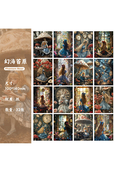 Choice3 B JIANQI 32 sheet Decor Scrapbook Vintage Materials Paper Combo Kit D...