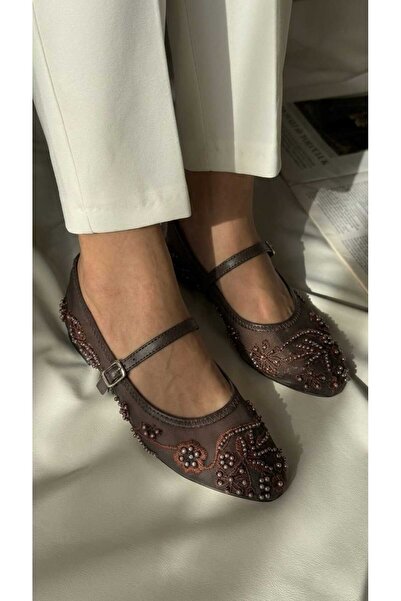 Luvesta Shoes LUVESTASHOES İŞLEMELİ DANTEL BABET