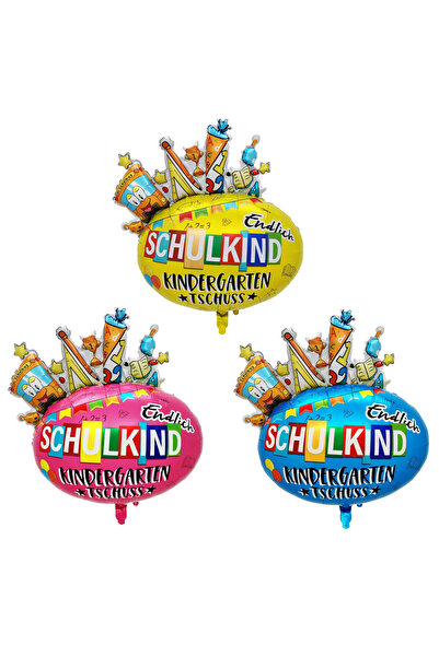 Choice Other 3pcs oval 10pcs German Letter Schulkind Back to School Balloons ...