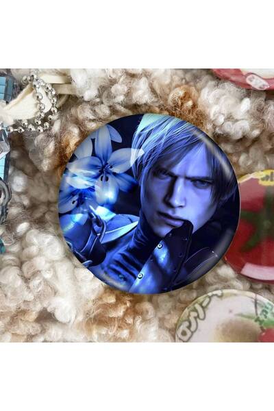Choice11 bilibili z5 32x32mm Leon Kennedy Tinplate Brooch Figure Icon Badge H...