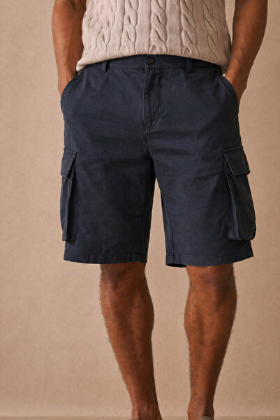 Tarz Cool Ανδρικό σορτς Navy Blue Cargo – Μοντέρνο κομψό σορτς με πολλές τσέπ...